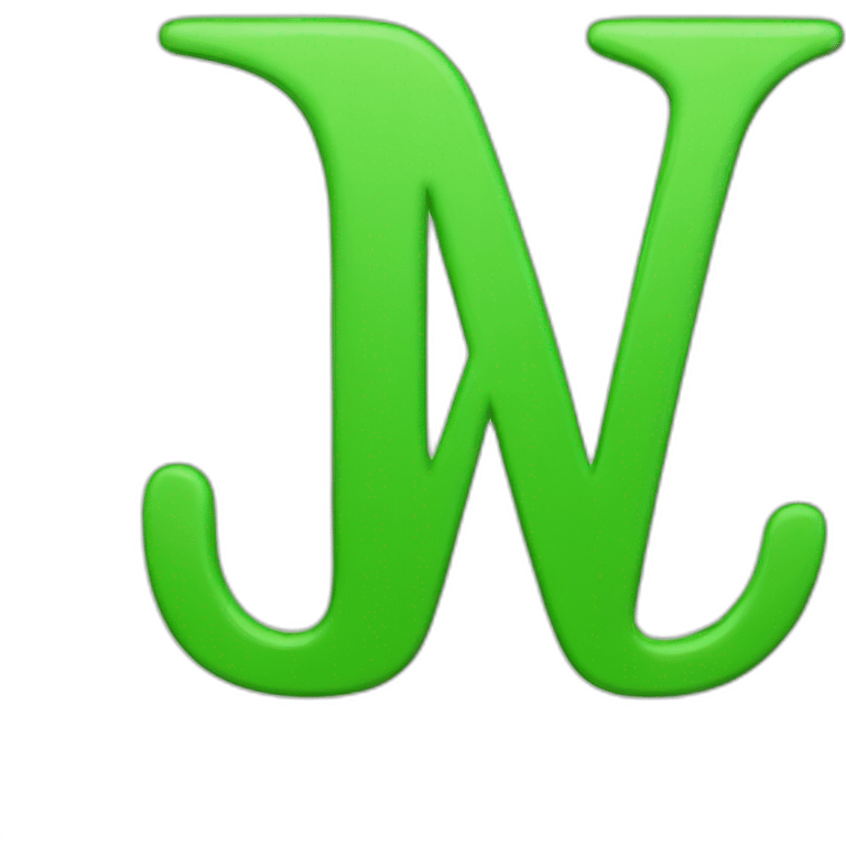 letter W in green emoji