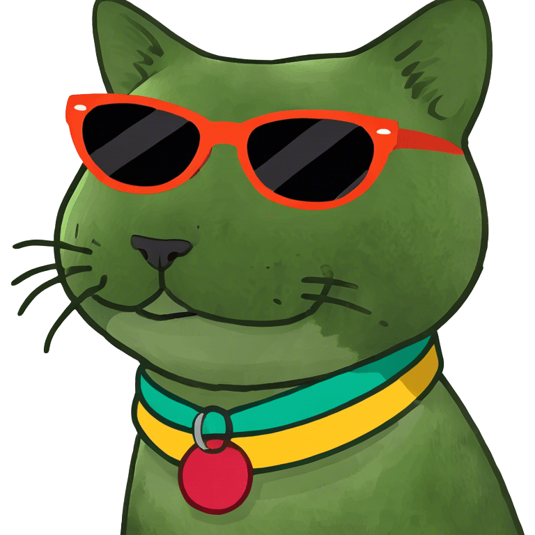 Cat with sunglasses emoji