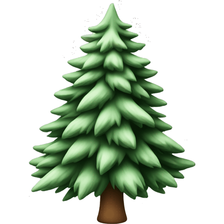  actual white fir christmas tree isolated.  emoji