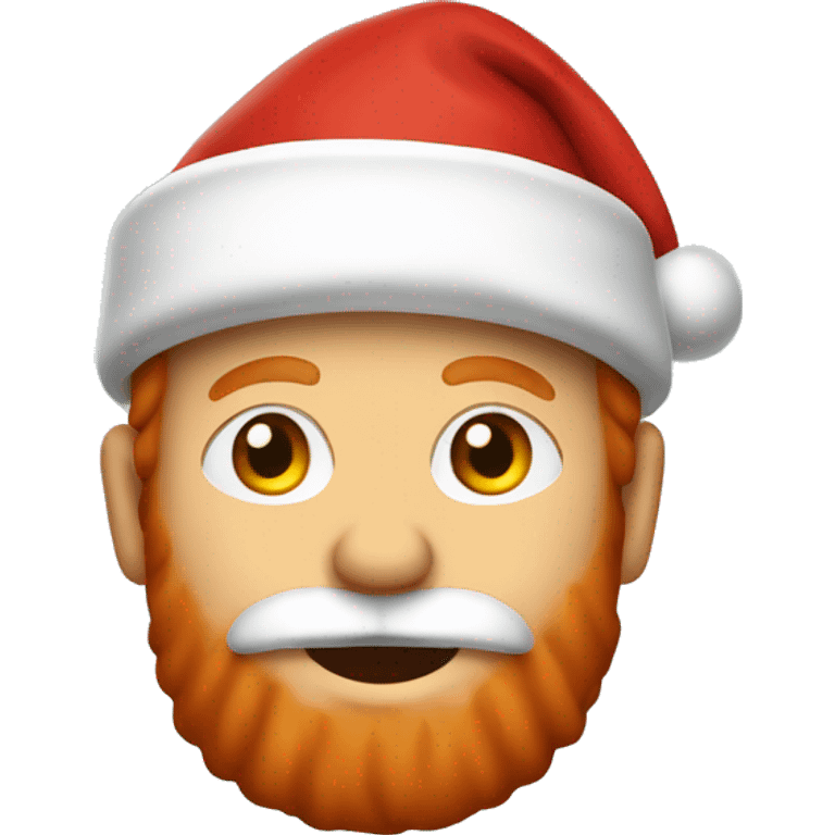 Ginger man with Santa hat emoji