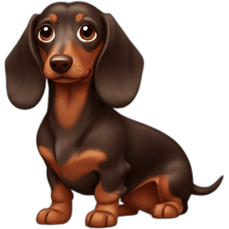 brown longhaired dachshund emoji