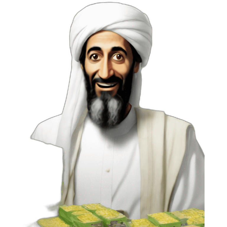 Osama bin laden selling Uranium-238 emoji