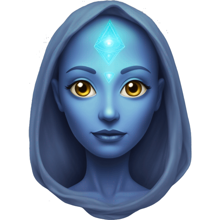 Pleiadian alien female third eye emoji