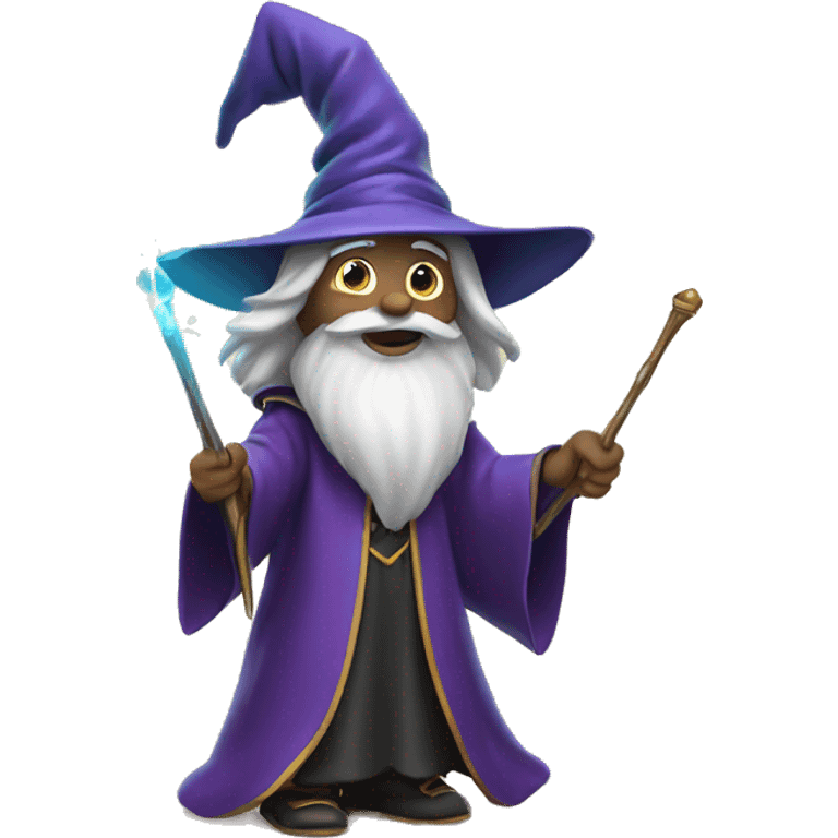 Wizard with magic wand emoji