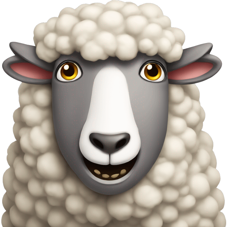 Crazy sheep emoji