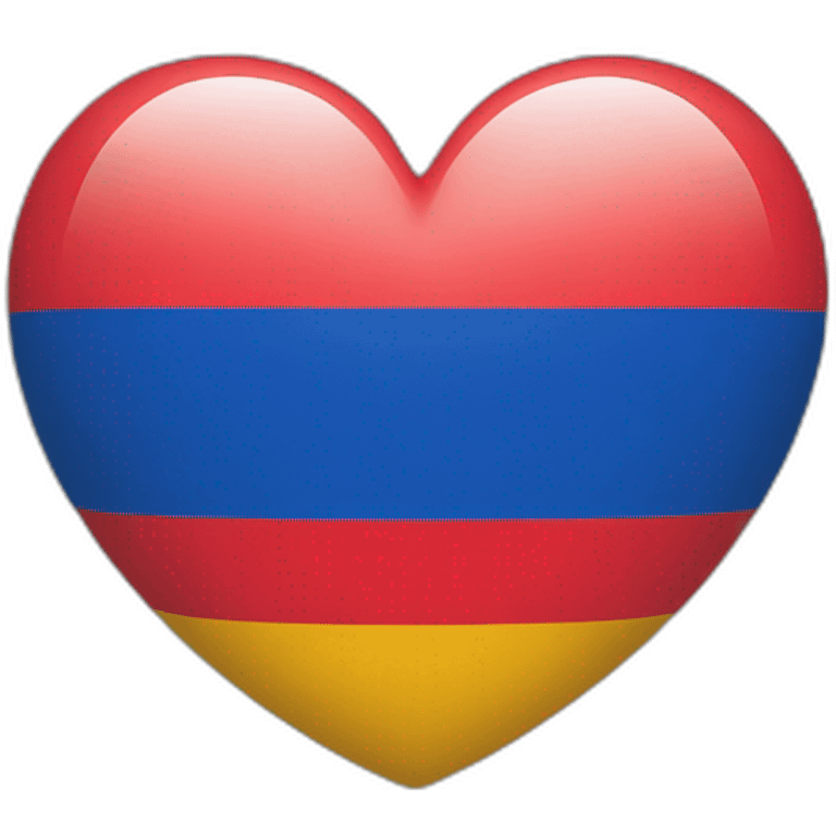 heart with the flag of Armenia and Central Africa inside emoji