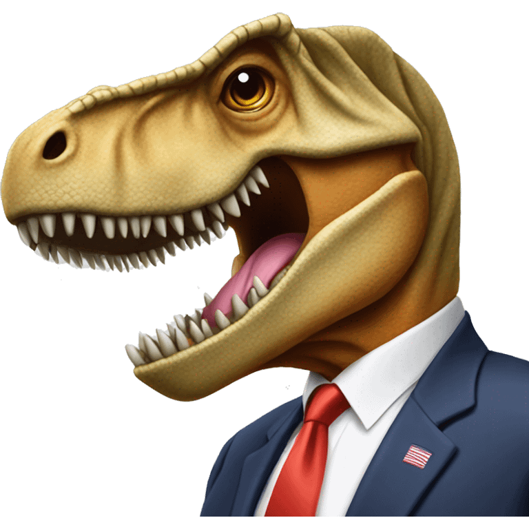 Donald Trump turned into a T-Rex emoji