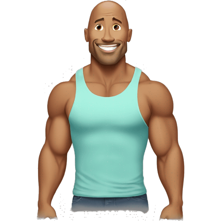 dwayne johnson in tanktop emoji