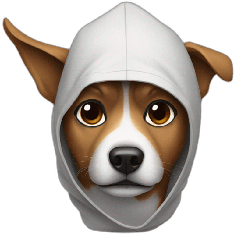  dog wearing a ninja mask emoji