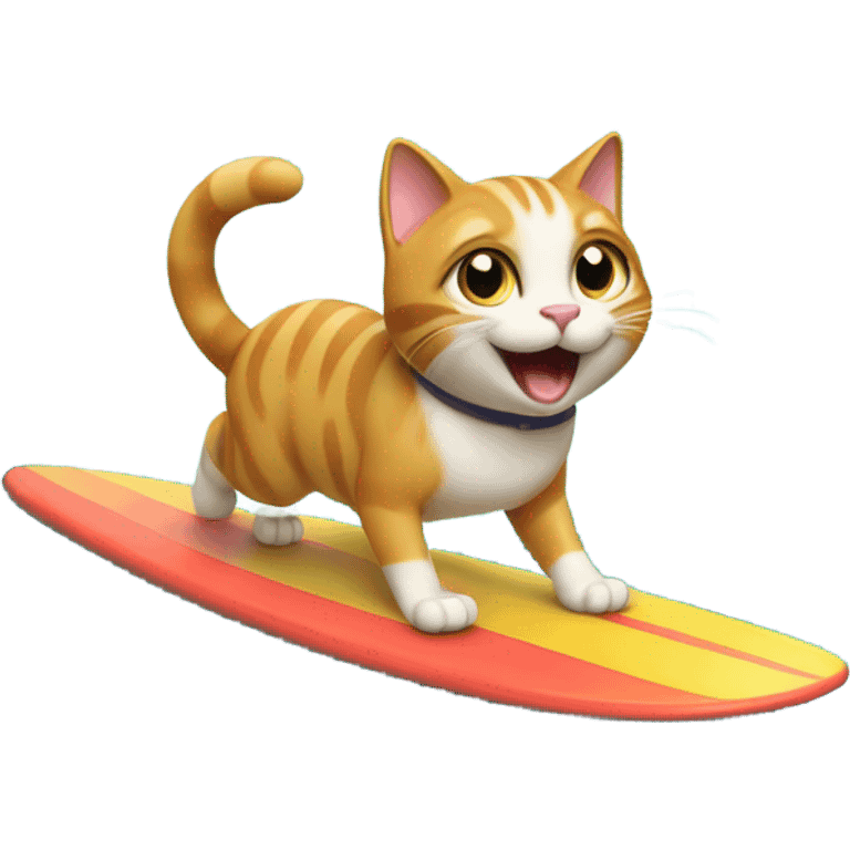 Cat surfing  emoji