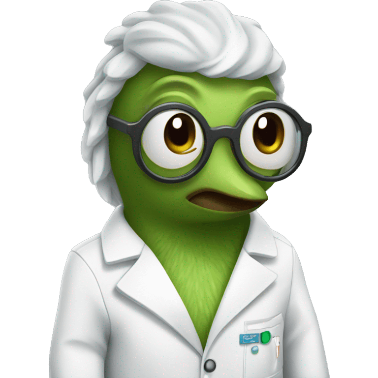 kiwi in a labcoat emoji