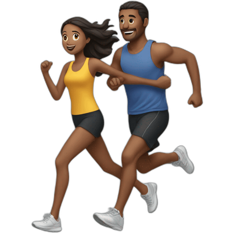 man carrying woman while running emoji