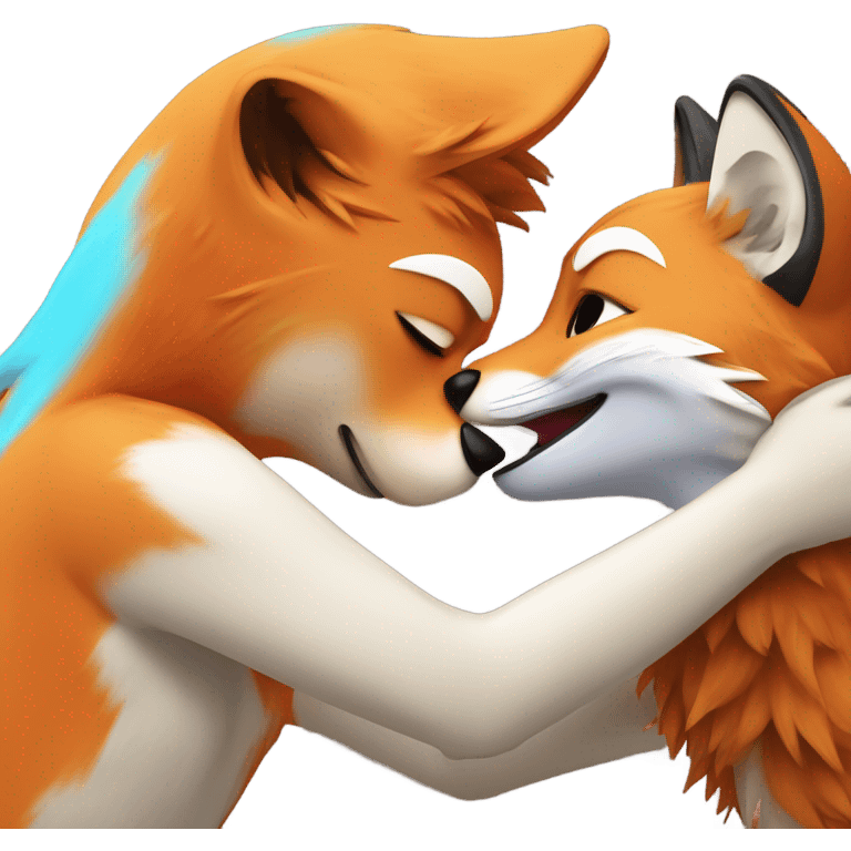 Car fax fox kissing another fox emoji