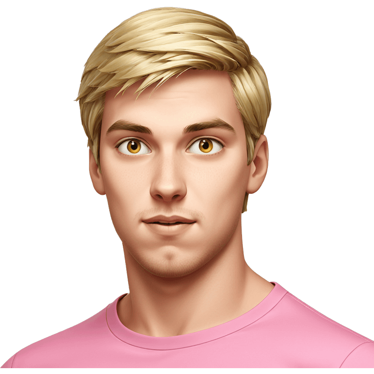 blonde boy in pink shirt emoji