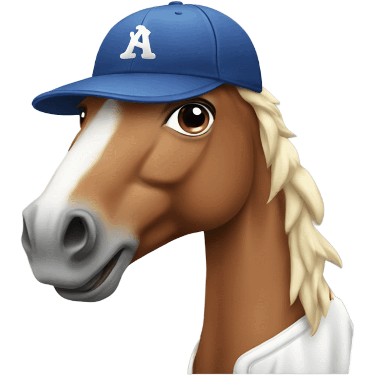 horse with baseball hat emoji