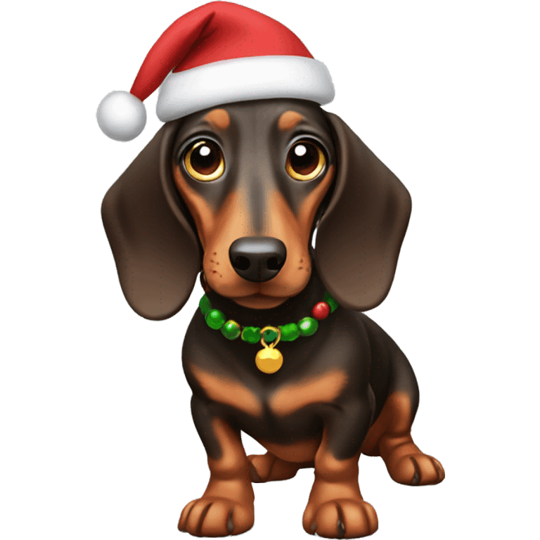 Christmas dachshund  emoji