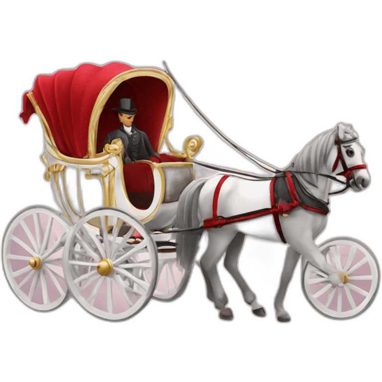 Carriage with horse emoji