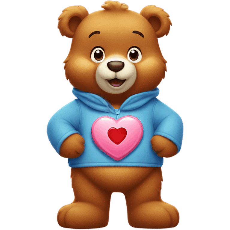 A Tinder heart care bear emoji