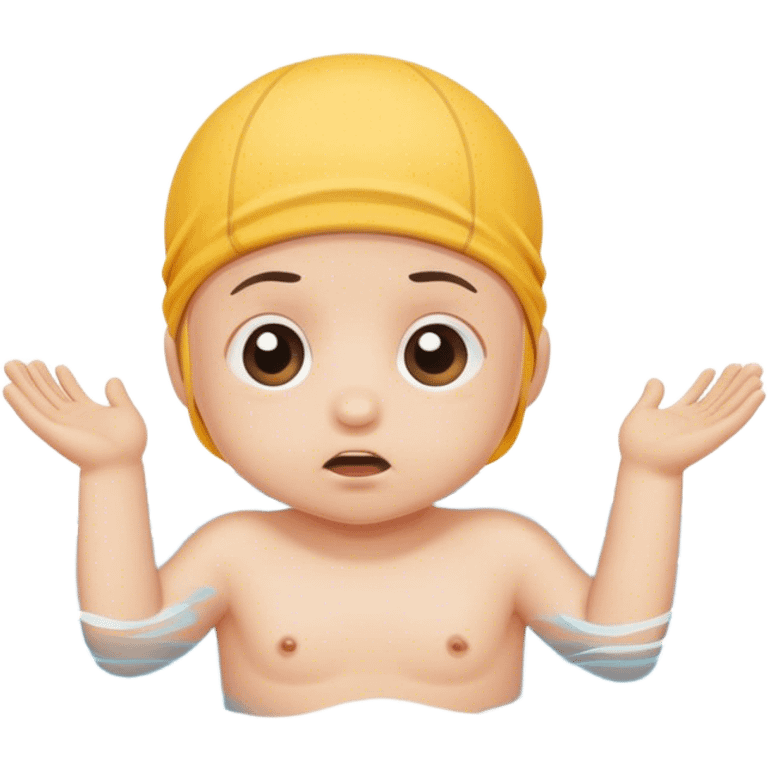 baby not being able to swim emoji