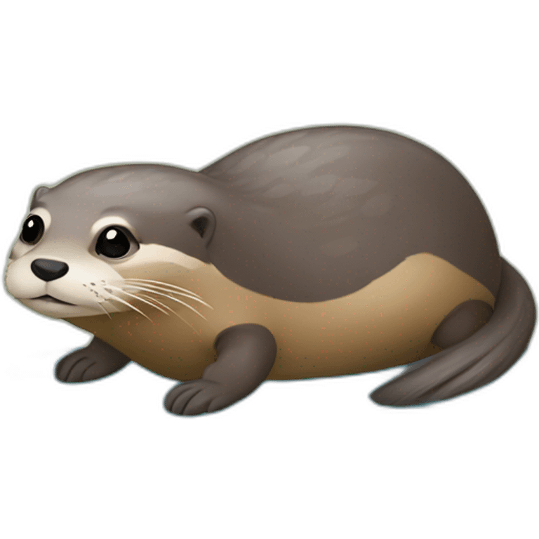 Loutre sur tortue emoji