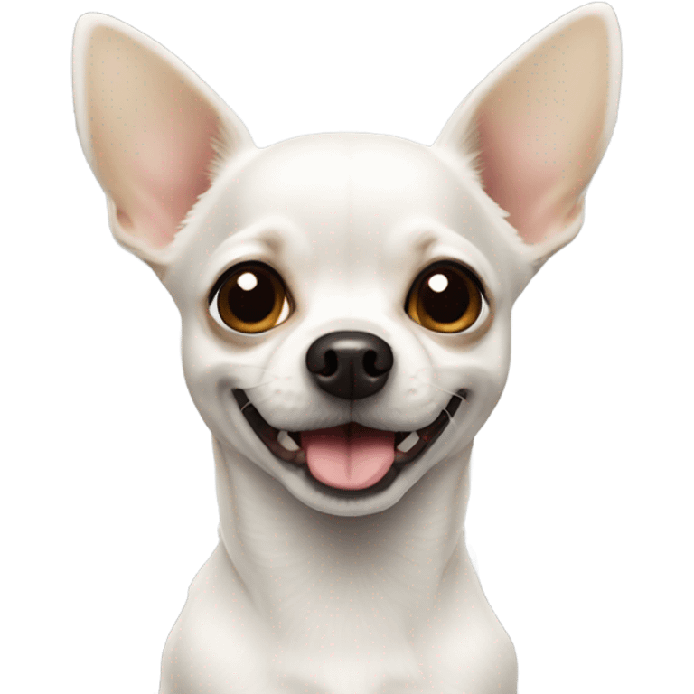 chihuahua white dog  emoji