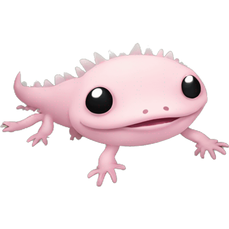 Axolotl on a leaf emoji