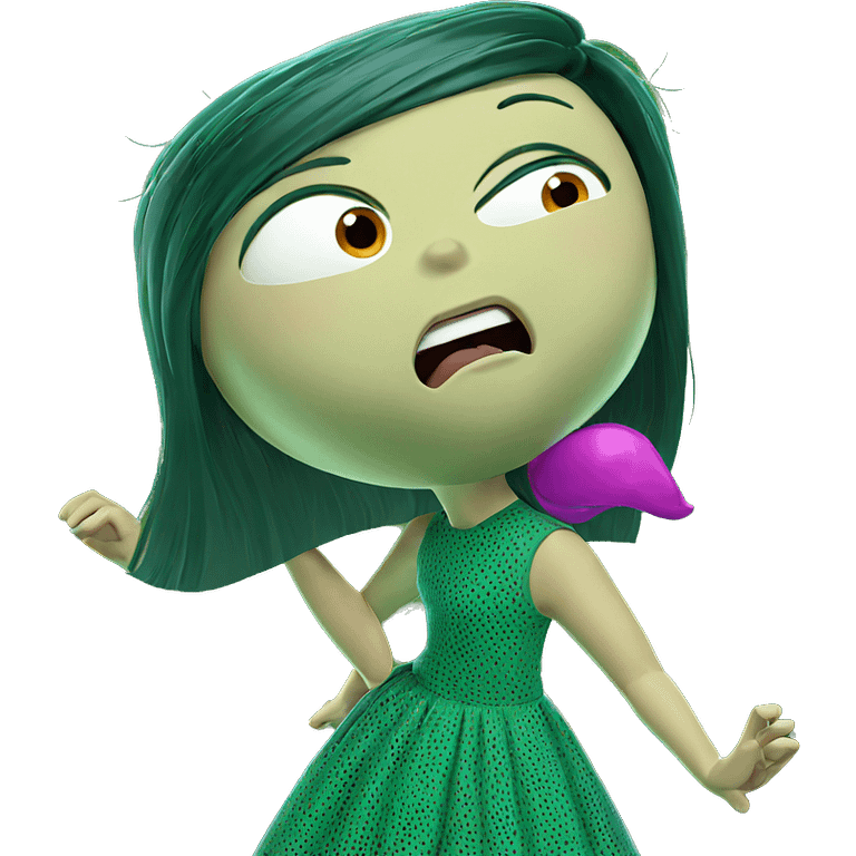 girl in green dress emoji