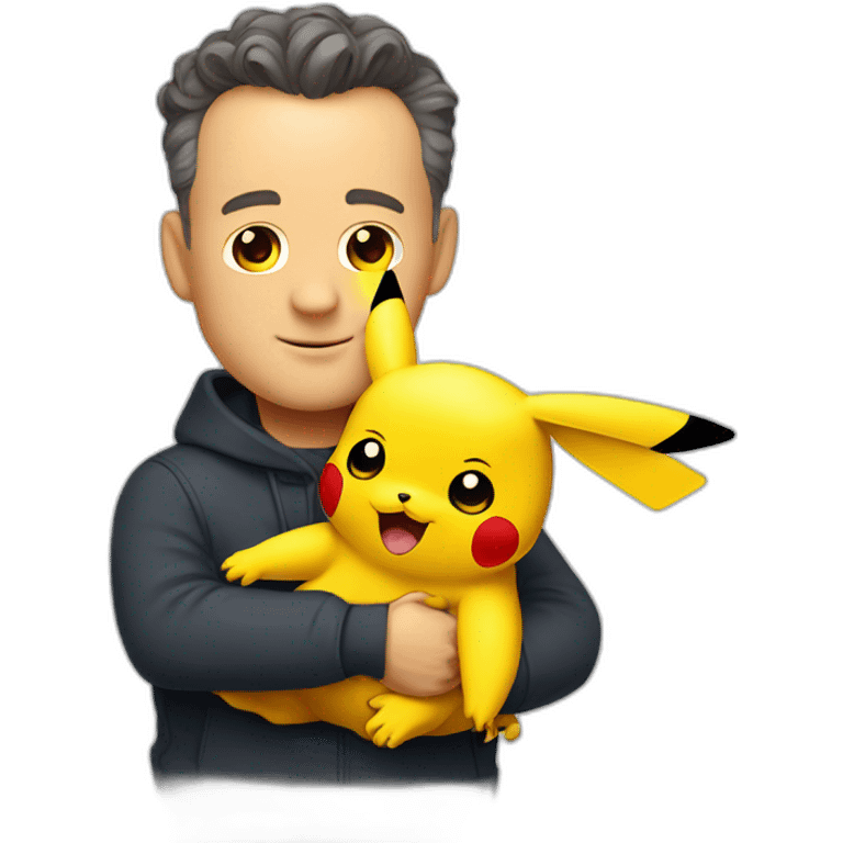 tom hanks hugs pikachu emoji