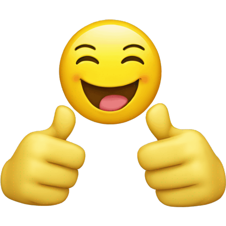 funny yellow smiley face with thumbs up emoji