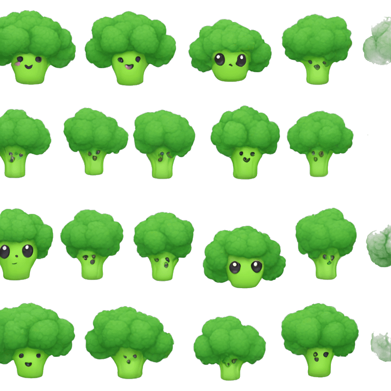 Kawaii broccoli octopus emoji