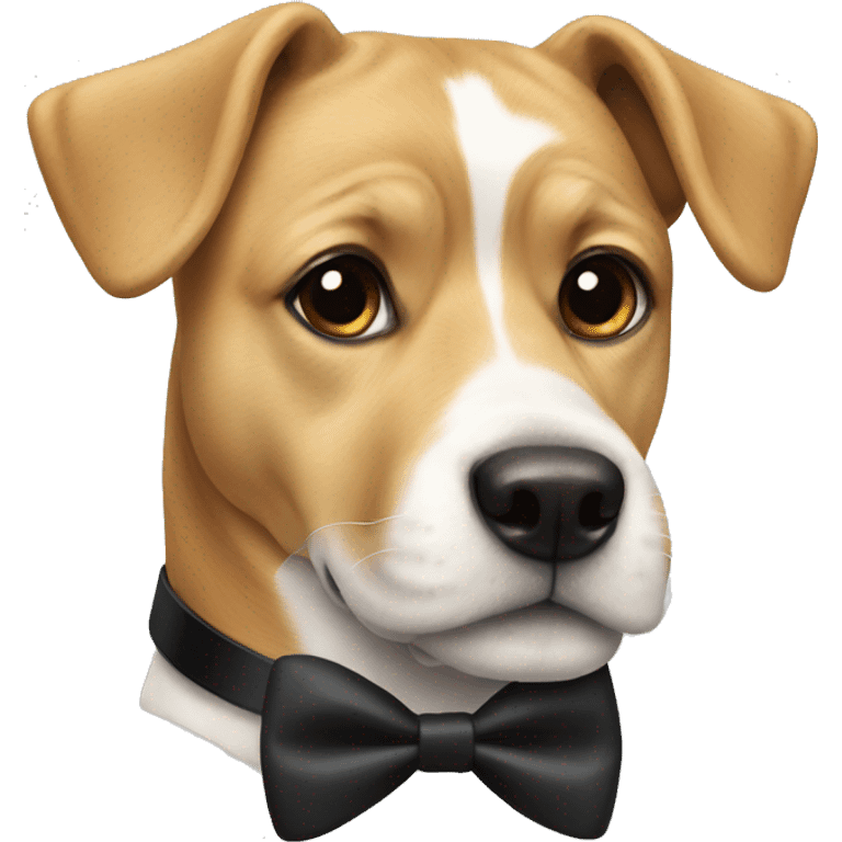 Dog in black bowtie emoji