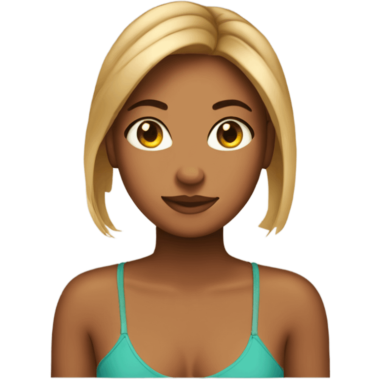 Weightloss girl tan skin emoji