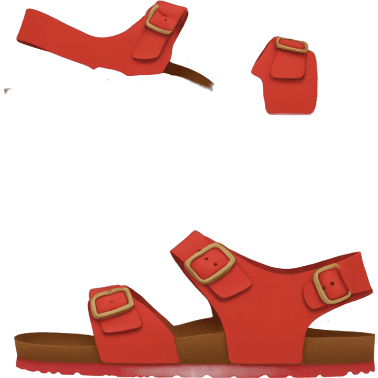 fully red birkenstock sandal emoji