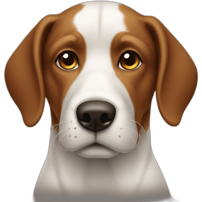 A head of dog white and brown emoji