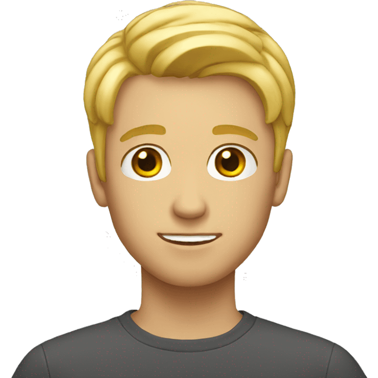 Blonde dude with short hair emoji