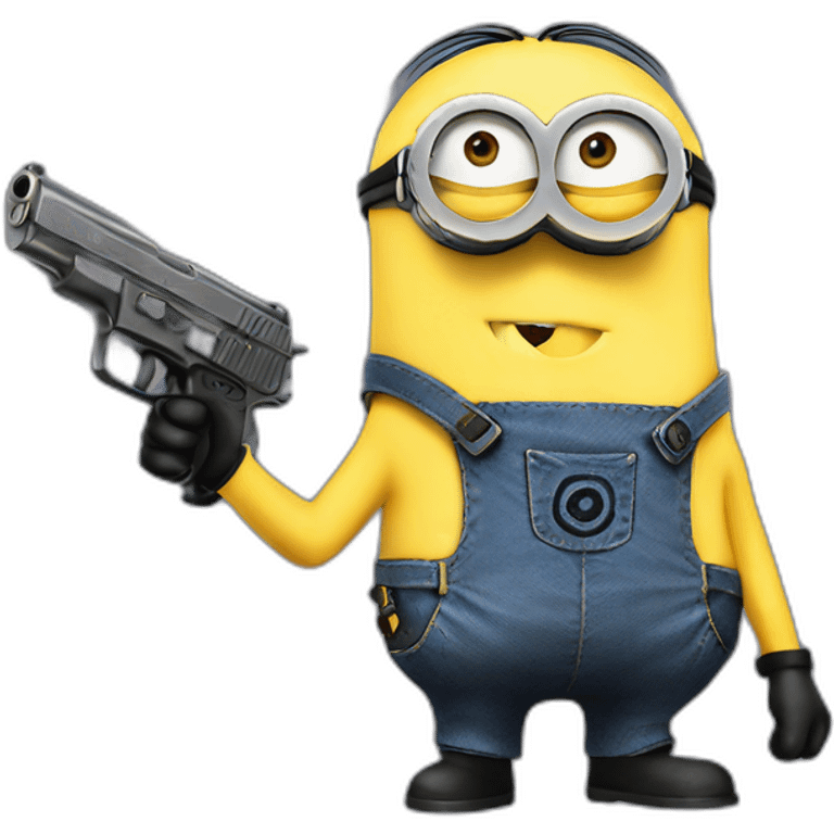 minion with gun emoji