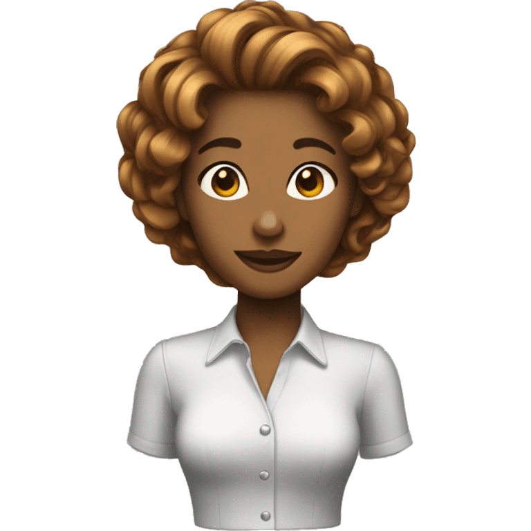 Femme cheveux décoiffés  emoji