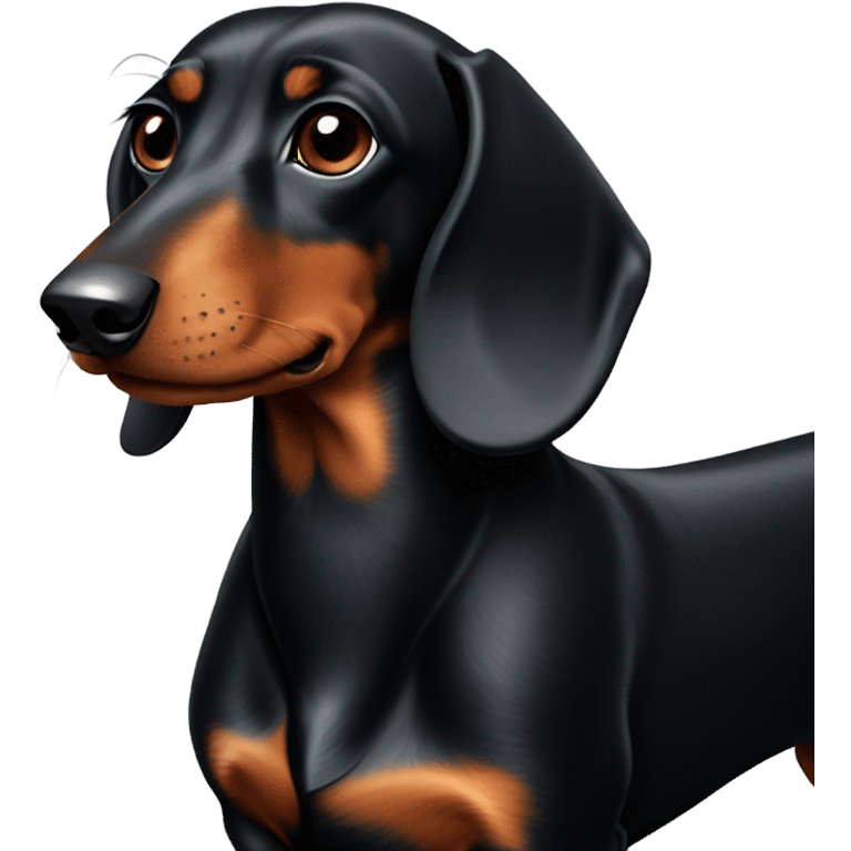 solid black daschund emoji