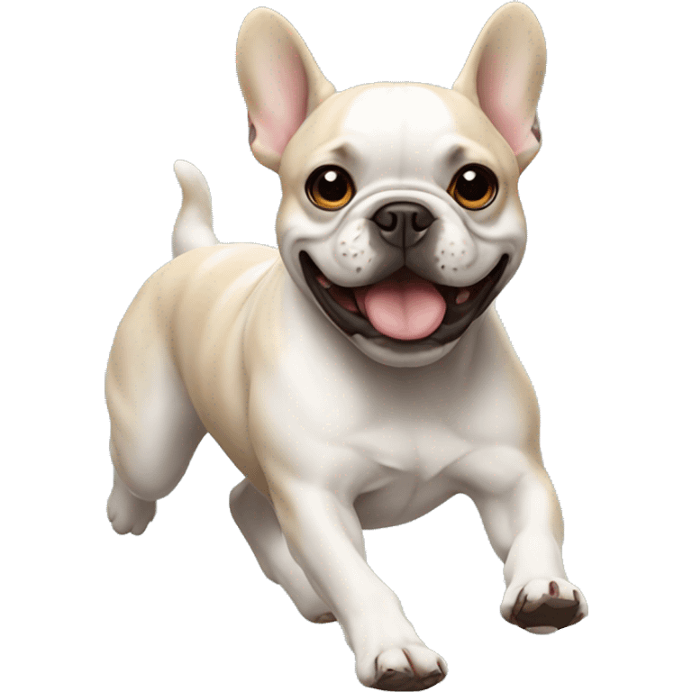 a french bulldog running emoji