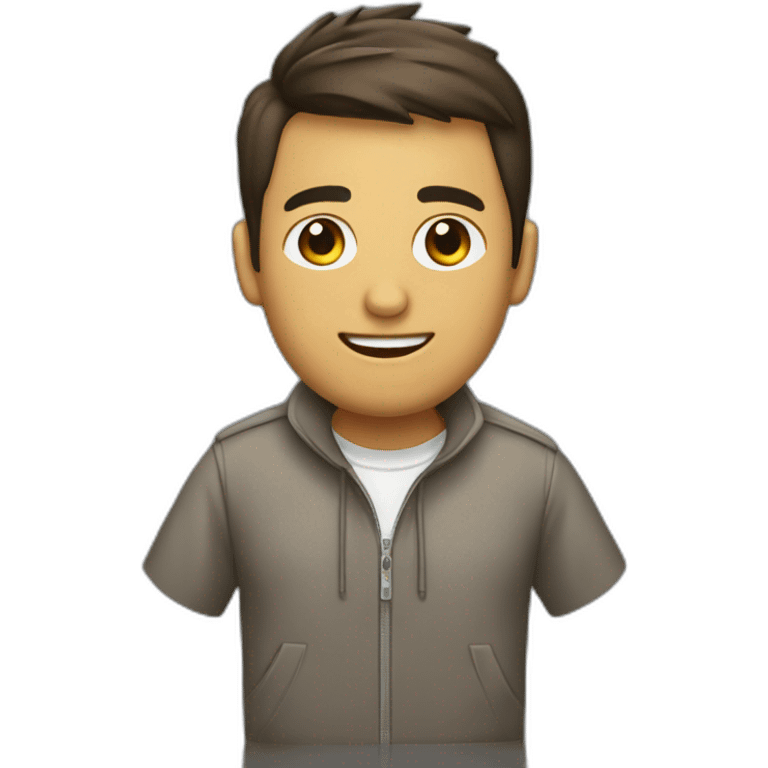 chico con computadora emoji