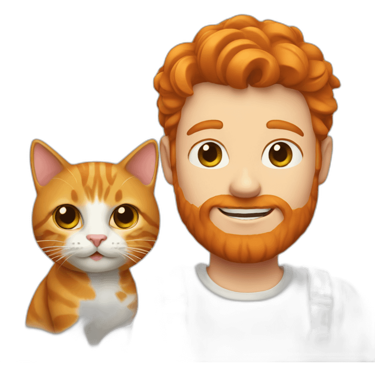 Ginger with cat emoji