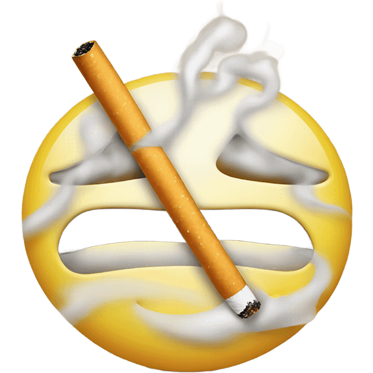 Smiley face with cigarette  emoji