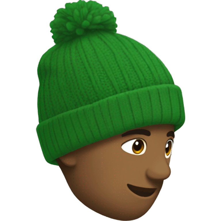 Green beanie hat only emoji