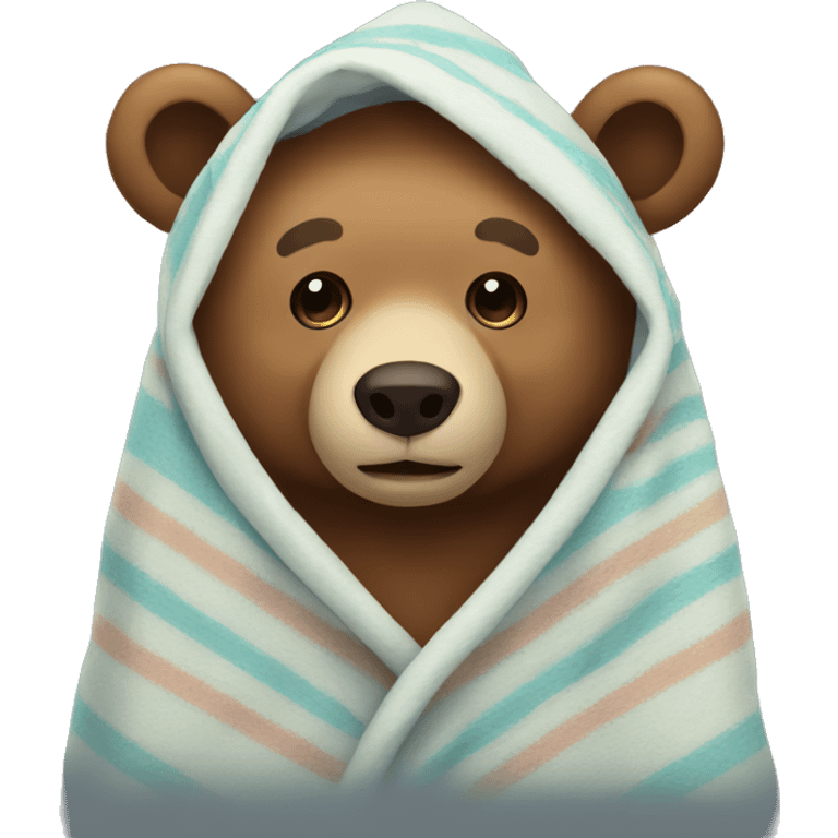 Bear in blanket emoji