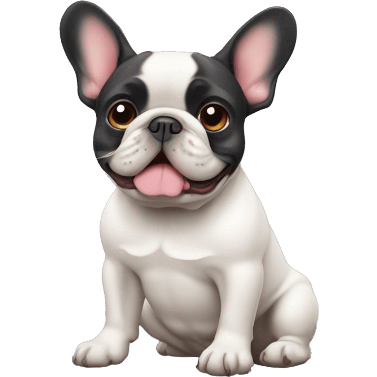 Rainbow French bulldog  emoji