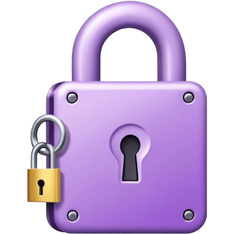light purple Lock emoji