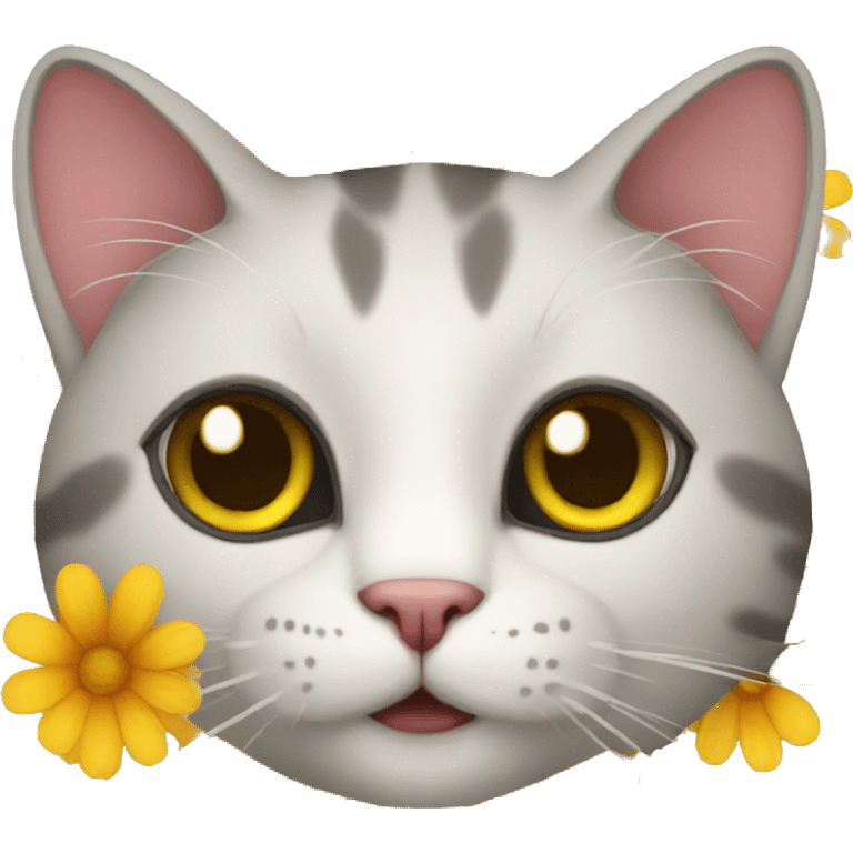 cat flower emoji