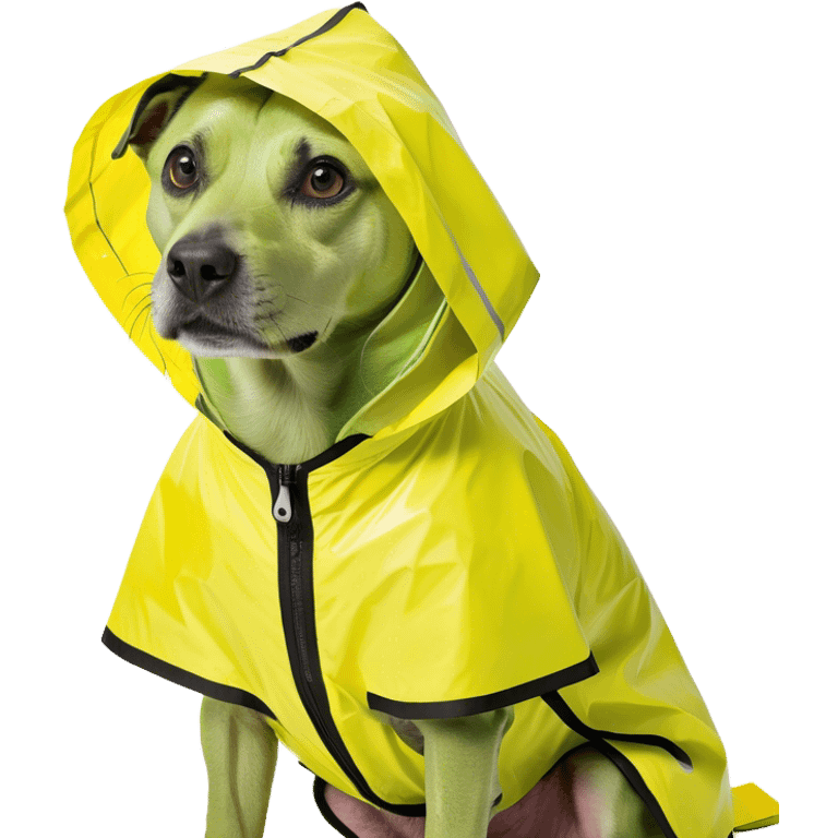 Dog in a raincoat emoji