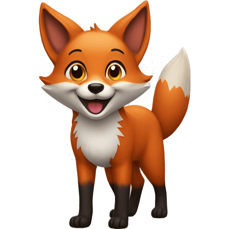 Fox, smiling emoji