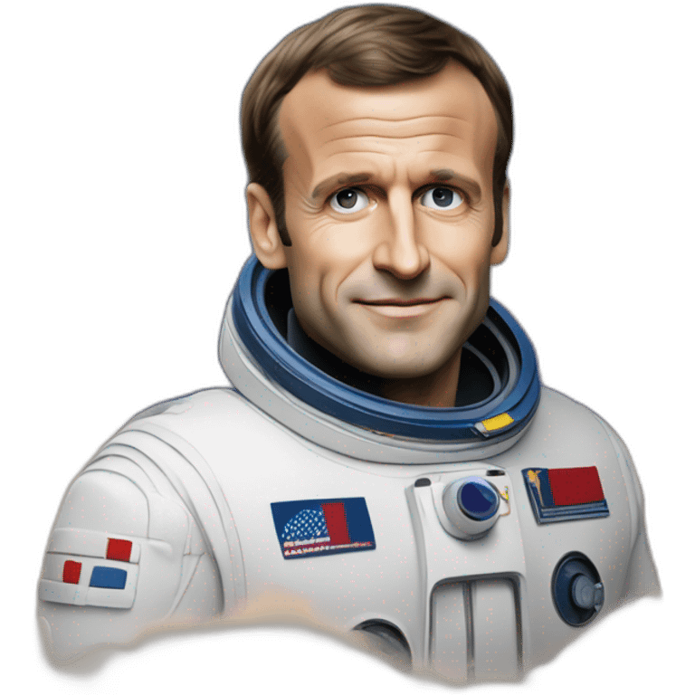 Emmanuel Macron dans l’espace emoji